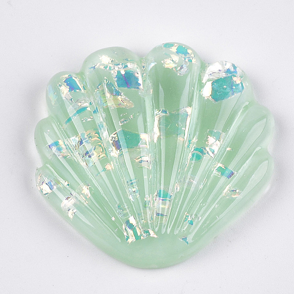 PandaHall Resin Cabochons, with Shell Chip, Scallop, Light Green, 39x40x9mm Resin Shell Shape
PandaHall Resin Cabochons, with Shell Chip, Scallop, Light Green, 39x40x9mm Resin Shell Shape