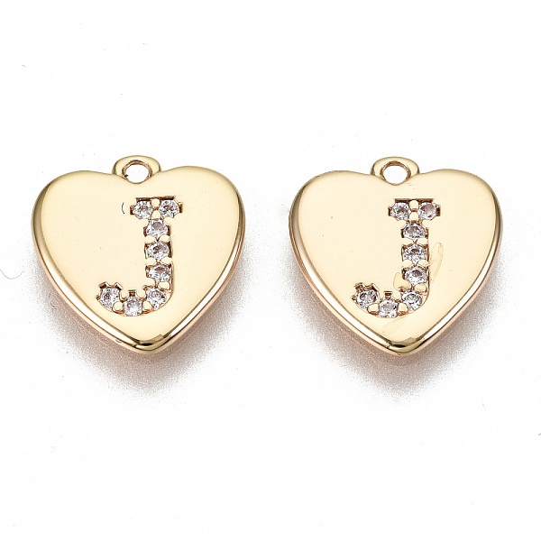PandaHall Brass Micro Pave Clear Cubic Zirconia Charms, Nickel Free, Real 18K Gold Plated, Flat Heart, Letter.J, 10x10x1mm, Hole: 1mm...
PandaHall Brass Micro Pave Clear Cubic Zirconia Charms, Nickel Free, Real 18K Gold Plated, Flat Heart, Letter.J, 10x10x1mm, Hole: 1mm...
