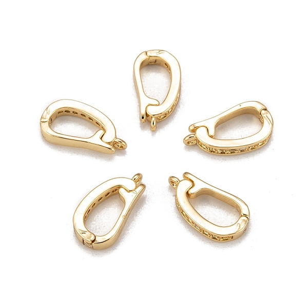 PandaHall Brass Micro Pave Cubic Zirconia Fold Over Clasps, Lead Free & Cadmium Free, Clear, Golden, 7x14mm, Hole: 1mm Brass+Cubic Zirconia...
PandaHall Brass Micro Pave Cubic Zirconia Fold Over Clasps, Lead Free & Cadmium Free, Clear, Golden, 7x14mm, Hole: 1mm Brass+Cubic Zirconia...