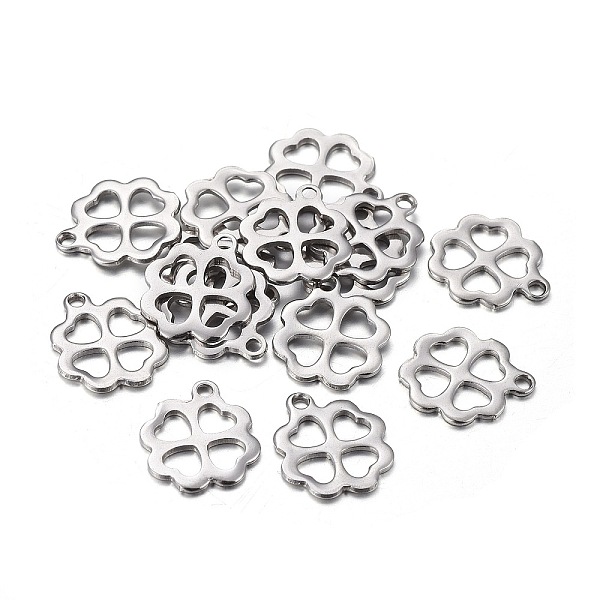 PandaHall 201 Stainless Steel Charms, Laser Cut, Hollow, Clover, Stainless Steel Color, 11.5x11x0.7mm, Hole: 1.2mm 201 Stainless Steel...
PandaHall 201 Stainless Steel Charms, Laser Cut, Hollow, Clover, Stainless Steel Color, 11.5x11x0.7mm, Hole: 1.2mm 201 Stainless Steel...