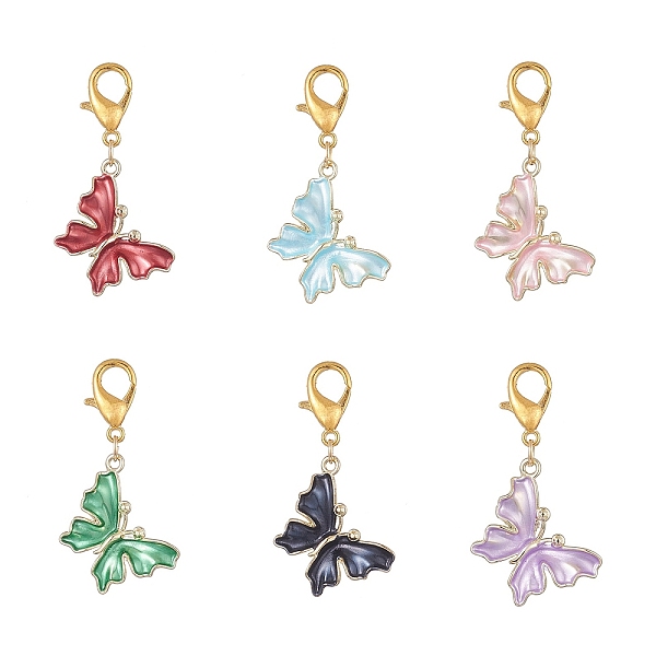 PandaHall 6Pcs 6 Colors Butterfly Alloy Enamel Pendant Decoration, with Zinc Alloy Lobster Claw Clasps, Mixed Color, 43mm, 1pc/color..., Multicolor
PandaHall 6Pcs 6 Colors Butterfly Alloy Enamel Pendant Decoration, with Zinc Alloy Lobster Claw Clasps, Mixed Color, 43mm, 1pc/color..., Multicolor