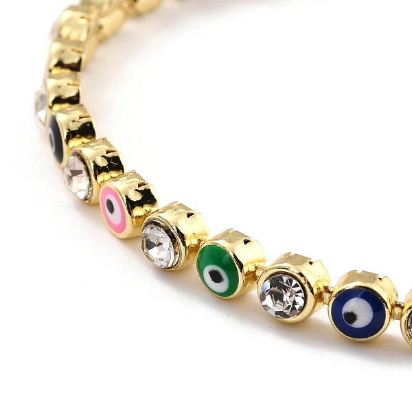 PandaHall Flat Round with Evil Eye Link Chain Bracelet, Clear Cubic Zirconia Tennis Bracelet, Brass Jewelry for Women, Golden, Colorful...
PandaHall Flat Round with Evil Eye Link Chain Bracelet, Clear Cubic Zirconia Tennis Bracelet, Brass Jewelry for Women, Golden, Colorful...