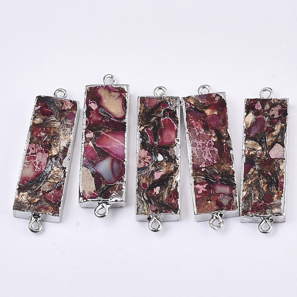 PandaHall Assembled Synthetic Regalite/Imperial Jasper/Sea Sediment Jasper and Bronzite Links, Edge Platinum Plated, with Iron Loop..., Pink
PandaHall Assembled Synthetic Regalite/Imperial Jasper/Sea Sediment Jasper and Bronzite Links, Edge Platinum Plated, with Iron Loop..., Pink