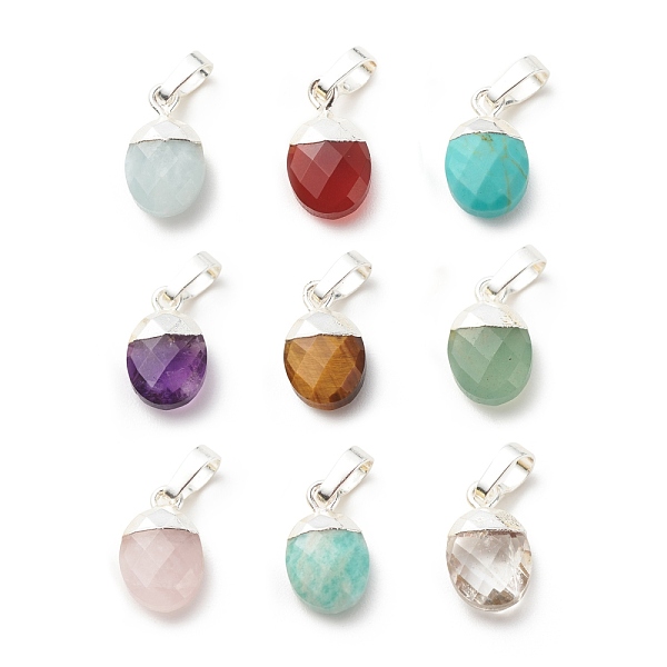 PandaHall Natural & Synthetic Gemstone Charms, with Silver Tone Brass Findings, Faceted, Cadmium Free & Lead Free, Oval, 14x8x5mm, Hole...
PandaHall Natural & Synthetic Gemstone Charms, with Silver Tone Brass Findings, Faceted, Cadmium Free & Lead Free, Oval, 14x8x5mm, Hole...