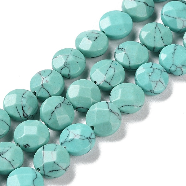 PandaHall Synthetic Turquoise Beads Strands, Faceted, Flat Round, 10~10.5x4.5~5.5mm, Hole: 1.2mm, about 20pcs/strand, 7.80 inch(19.8cm) ...
PandaHall Synthetic Turquoise Beads Strands, Faceted, Flat Round, 10~10.5x4.5~5.5mm, Hole: 1.2mm, about 20pcs/strand, 7.80 inch(19.8cm) ...