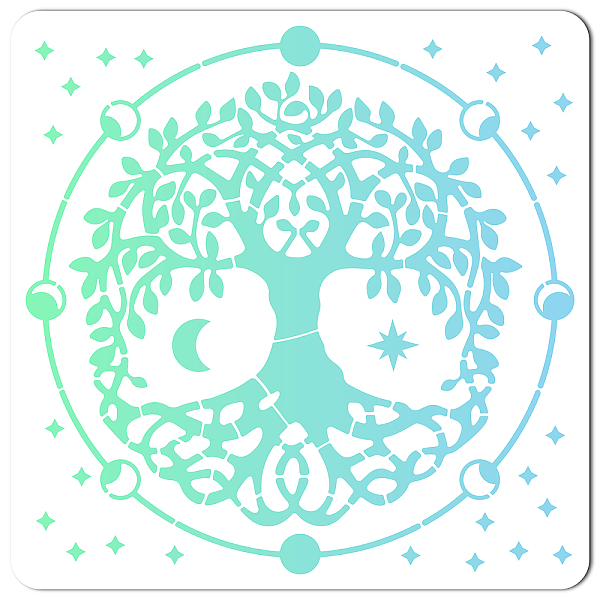 PandaHall GORGECRAFT Tree of Life Stencil Template 11.8x11.8 Inch Moon Phase Pattern Large Reusable Plastic Square Sign for Painting on Wood..., Black
PandaHall GORGECRAFT Tree of Life Stencil Template 11.8x11.8 Inch Moon Phase Pattern Large Reusable Plastic Square Sign for Painting on Wood..., Black