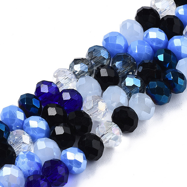 PandaHall Electroplate Glass Beads Strands, Faceted, Rondelle, Blue, 5.5~6x5mm, Hole: 1mm, about 90~92pcs/strand, 16.54 inch~16.93 inch...
PandaHall Electroplate Glass Beads Strands, Faceted, Rondelle, Blue, 5.5~6x5mm, Hole: 1mm, about 90~92pcs/strand, 16.54 inch~16.93 inch...