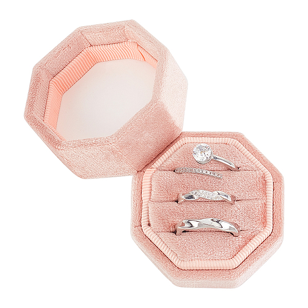 PandaHall Velvet Ring Boxes, 3 Rings Storage Box, Octagon, Camel, 4.8x4.85x4.4cm Velvet Octagon Brown
PandaHall Velvet Ring Boxes, 3 Rings Storage Box, Octagon, Camel, 4.8x4.85x4.4cm Velvet Octagon Brown