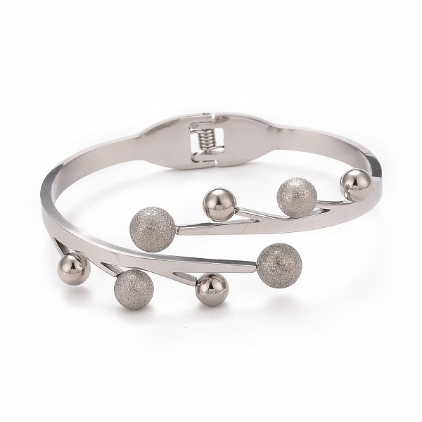 PandaHall 201 Stainless Steel Branch and Leaf Open Cuff Bangle, 304 Stainless Steel Jewelry for Women, Stainless Steel Color, Inner Diameter...
PandaHall 201 Stainless Steel Branch and Leaf Open Cuff Bangle, 304 Stainless Steel Jewelry for Women, Stainless Steel Color, Inner Diameter...