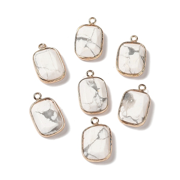 PandaHall Natural Howlite Faceted Pendants, Golden Tone Brass Rectangle Charms, 19x11.5x4mm, Hole: 1.6mm Howlite Rectangle
PandaHall Natural Howlite Faceted Pendants, Golden Tone Brass Rectangle Charms, 19x11.5x4mm, Hole: 1.6mm Howlite Rectangle