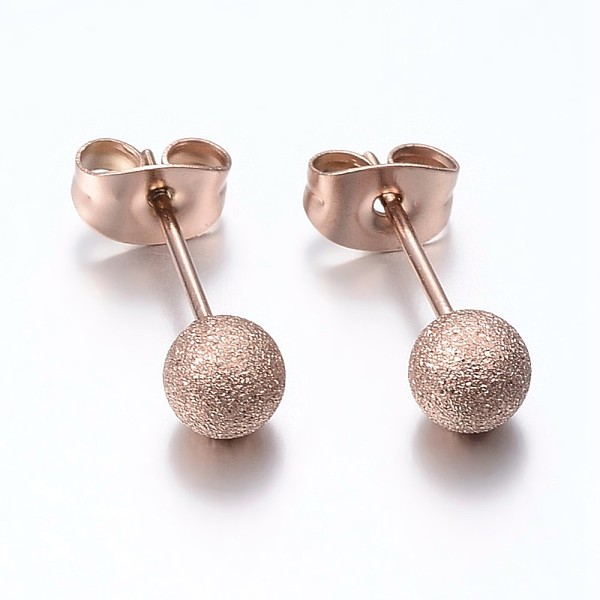 PandaHall 304 Stainless Steel Textured Stud Earrings, Hypoallergenic Earrings, Round, Rose Gold, 15x4mm, Pin: 0.8mm, 12pairs/card 304...
PandaHall 304 Stainless Steel Textured Stud Earrings, Hypoallergenic Earrings, Round, Rose Gold, 15x4mm, Pin: 0.8mm, 12pairs/card 304...