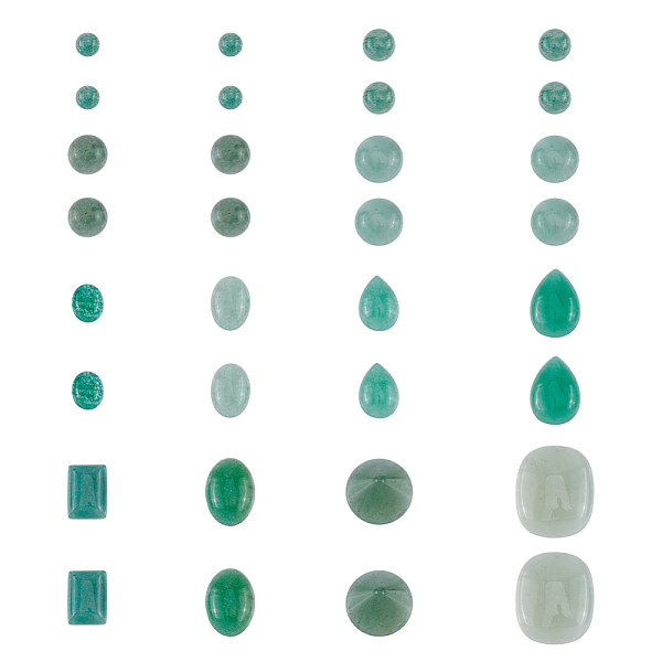 PandaHall SUPERFINDINGS 32Pcs 12 Styles Natural Green Aventurine Cabochons, Half Round & Cone & Teardrop, Mixed Shapes, 6~24x6~20x3~6mm...
PandaHall SUPERFINDINGS 32Pcs 12 Styles Natural Green Aventurine Cabochons, Half Round & Cone & Teardrop, Mixed Shapes, 6~24x6~20x3~6mm...