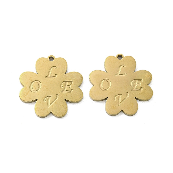PandaHall Ion Plating(IP) 316L Surgical Stainless Steel Pendants, Laser Cut, Colver with Word Love Charm, Real 18K Gold Plated, 20x19x1.5mm...
PandaHall Ion Plating(IP) 316L Surgical Stainless Steel Pendants, Laser Cut, Colver with Word Love Charm, Real 18K Gold Plated, 20x19x1.5mm...