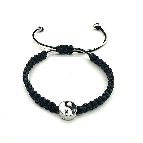 PandaHall Adjustable Alloy Enamel Yin-yang Braided Bead Bracelet with Nylon Cords, Black, no size Alloy Yin-yang Black
PandaHall Adjustable Alloy Enamel Yin-yang Braided Bead Bracelet with Nylon Cords, Black, no size Alloy Yin-yang Black