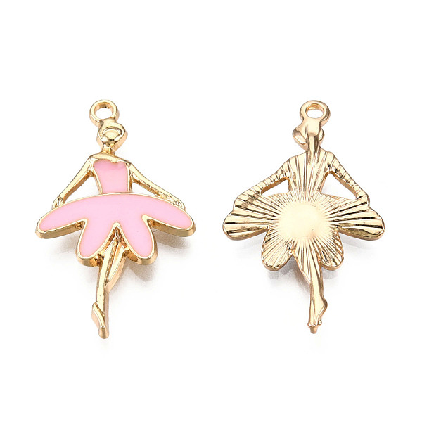 PandaHall Light Gold Plated Alloy Pendants, with Enamel, Ballet Dancer, Pearl Pink, 30.5x18x2.5mm, Hole: 1.8mm Alloy+Enamel Human Pink
PandaHall Light Gold Plated Alloy Pendants, with Enamel, Ballet Dancer, Pearl Pink, 30.5x18x2.5mm, Hole: 1.8mm Alloy+Enamel Human Pink