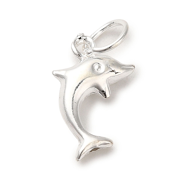 PandaHall 925 Sterling Silver Dolphin Charms, with Jump Rings, Silver, 12x8x3mm, Hole: 3.5mm Sterling Silver Dolphin
PandaHall 925 Sterling Silver Dolphin Charms, with Jump Rings, Silver, 12x8x3mm, Hole: 3.5mm Sterling Silver Dolphin