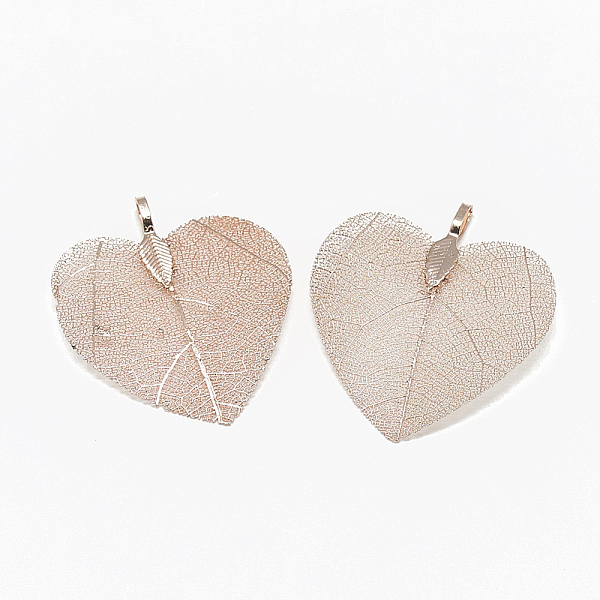 PandaHall Iron Pendants, Electroplate Natural Leaf, Poplar Leaf, Rose Gold Plated, 45~47x41x1.5mm, Hole: 3x5.5mm Iron Leaf
PandaHall Iron Pendants, Electroplate Natural Leaf, Poplar Leaf, Rose Gold Plated, 45~47x41x1.5mm, Hole: 3x5.5mm Iron Leaf