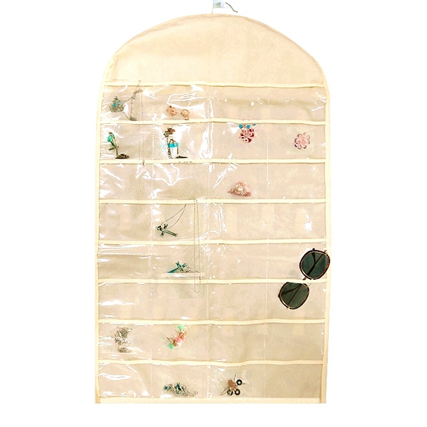 PandaHall Non-Woven Fabrics Jewelry Hanging Bag, Wall Shelf Wardrobe Storage Bags, Transparent PVC 32 Grids, Moccasin, 82.5x46.5x0.4cm..., Orange
PandaHall Non-Woven Fabrics Jewelry Hanging Bag, Wall Shelf Wardrobe Storage Bags, Transparent PVC 32 Grids, Moccasin, 82.5x46.5x0.4cm..., Orange