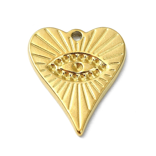 PandaHall Ion Plating(IP) 304 Stainless Steel Pendants, Heart with Eye Charm, Real 18K Gold Plated, 18.5x18x3.5mm, Hole: 1.6mm 304 Stainless...
PandaHall Ion Plating(IP) 304 Stainless Steel Pendants, Heart with Eye Charm, Real 18K Gold Plated, 18.5x18x3.5mm, Hole: 1.6mm 304 Stainless...