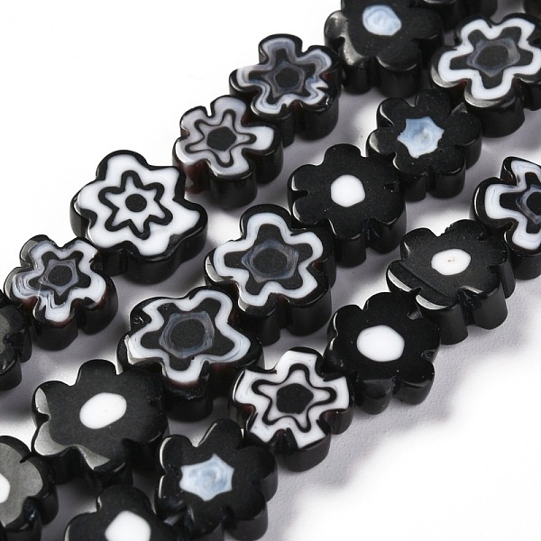 PandaHall Handmade Millefiori Glass Bead Strands, Flower, Black, 6.4~9x3.2mm, Hole: 1mm, about 56pcs/Strand, 15.75''(40cm) Millefiori...
PandaHall Handmade Millefiori Glass Bead Strands, Flower, Black, 6.4~9x3.2mm, Hole: 1mm, about 56pcs/Strand, 15.75''(40cm) Millefiori...