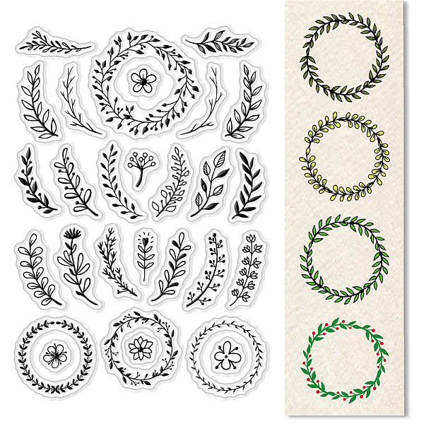 PandaHall CRASPIRE Wreath Branch Plants Clear Stamps for Card Making Scrapbooking Crafting DIY Decorations, Plant Flowers Leaves Transparent...
PandaHall CRASPIRE Wreath Branch Plants Clear Stamps for Card Making Scrapbooking Crafting DIY Decorations, Plant Flowers Leaves Transparent...