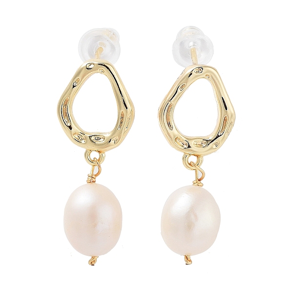 PandaHall Natural Pearl Dangle Stud Earrings, with Brass Findings and 925 Sterling Silver Pins, Oval, Real 14K Gold Plated, 26.5x10mm Pearl..., White
PandaHall Natural Pearl Dangle Stud Earrings, with Brass Findings and 925 Sterling Silver Pins, Oval, Real 14K Gold Plated, 26.5x10mm Pearl..., White