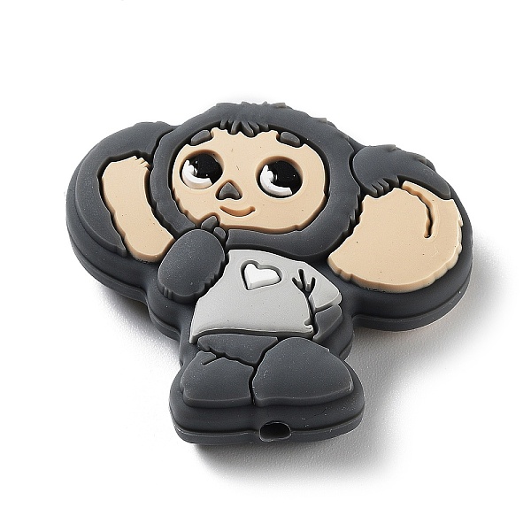 PandaHall Monkey Food Grade Silicone Focal Beads, Chewing Beads For Teethers, DIY Nursing Necklaces Making, Gray, 30x33x9mm, Hole: 2mm...
PandaHall Monkey Food Grade Silicone Focal Beads, Chewing Beads For Teethers, DIY Nursing Necklaces Making, Gray, 30x33x9mm, Hole: 2mm...