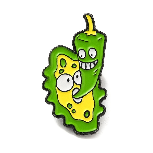 PandaHall Halloween Theme Enamel Pins, Electrophoresis Black Alloy Brooches, Hot Pepper, 31x16.5x1.5mm Alloy+Enamel Vegetables
PandaHall Halloween Theme Enamel Pins, Electrophoresis Black Alloy Brooches, Hot Pepper, 31x16.5x1.5mm Alloy+Enamel Vegetables