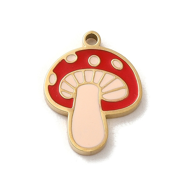 PandaHall 304 Stainless Steel Pendants, with Enamel, Mushroom Charm, Real 14K Gold Plated, 16x12x1.5mm, Hole: 1.4mm Stainless Steel+Enamel...
PandaHall 304 Stainless Steel Pendants, with Enamel, Mushroom Charm, Real 14K Gold Plated, 16x12x1.5mm, Hole: 1.4mm Stainless Steel+Enamel...