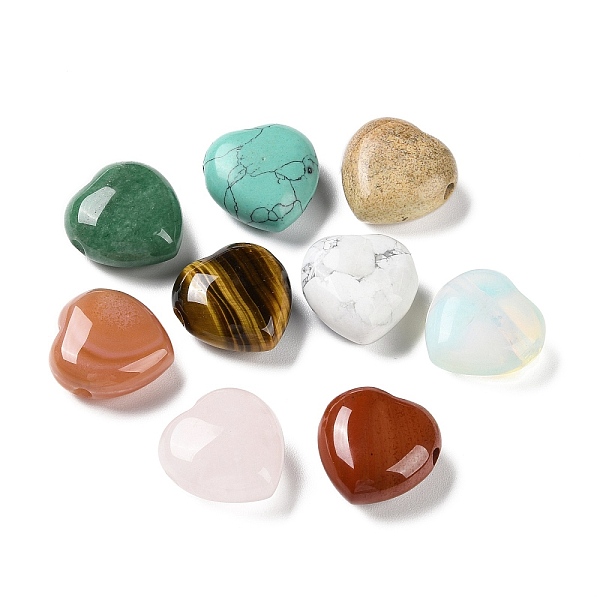 PandaHall Natural & Synthetic Mixed Gemstone Beads, Heart, 25~25.5x24~25x12~13mm, Hole: 3~3.5mm Mixed Stone Heart Multicolor
PandaHall Natural & Synthetic Mixed Gemstone Beads, Heart, 25~25.5x24~25x12~13mm, Hole: 3~3.5mm Mixed Stone Heart Multicolor