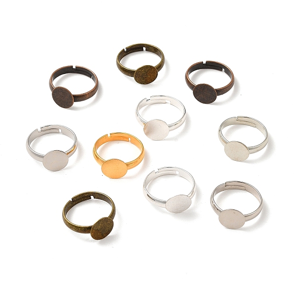 PandaHall Mixed Color Adjustable Brass Pad Ring Findings, Cadmium Free & Lead Free, 14mm, Tray: 8mm Brass
PandaHall Mixed Color Adjustable Brass Pad Ring Findings, Cadmium Free & Lead Free, 14mm, Tray: 8mm Brass
