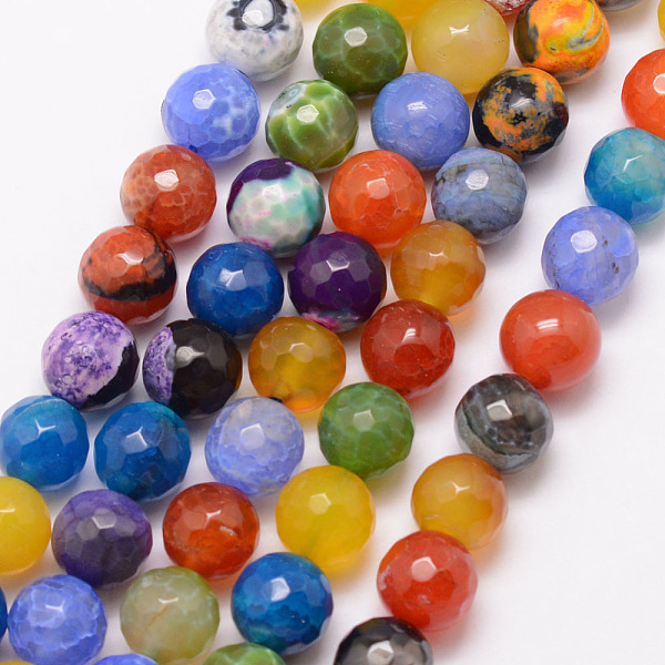 PandaHall Natural Fire Crackle Agate Bead Strands, Round, Grade A, Faceted, Dyed & Heated, Colorful, 10mm, Hole: 1mm, about 37pcs/strand, 15...
PandaHall Natural Fire Crackle Agate Bead Strands, Round, Grade A, Faceted, Dyed & Heated, Colorful, 10mm, Hole: 1mm, about 37pcs/strand, 15...