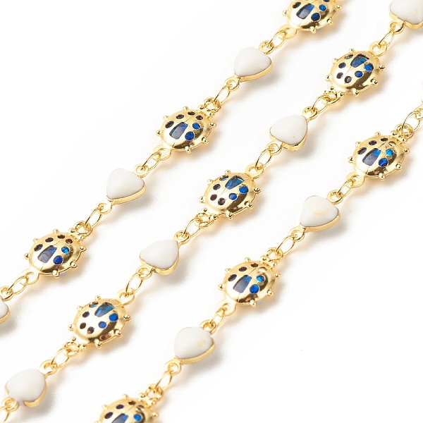 PandaHall Enamel Heart and Glass Beetle Link Chain, with Brass Findings, Long-Lasting Plated, Soldered, with Spool, Blue, 13x8x2.5mm...
PandaHall Enamel Heart and Glass Beetle Link Chain, with Brass Findings, Long-Lasting Plated, Soldered, with Spool, Blue, 13x8x2.5mm...