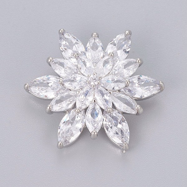 PandaHall Brass Shank Buttons, with Cubic Zirconia, Flower, Platinum, Clear, 24.8x19mm, Hole: 1.2mm Brass Flower Clear
PandaHall Brass Shank Buttons, with Cubic Zirconia, Flower, Platinum, Clear, 24.8x19mm, Hole: 1.2mm Brass Flower Clear