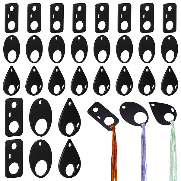 PandaHall 30Pcs 3 Style Acrylic Thread Winding Boards, Floss Bobbin, Thread Organizer Card for Cross-Stitch, Rectangle & Oval & Teardrop..., Black
PandaHall 30Pcs 3 Style Acrylic Thread Winding Boards, Floss Bobbin, Thread Organizer Card for Cross-Stitch, Rectangle & Oval & Teardrop..., Black