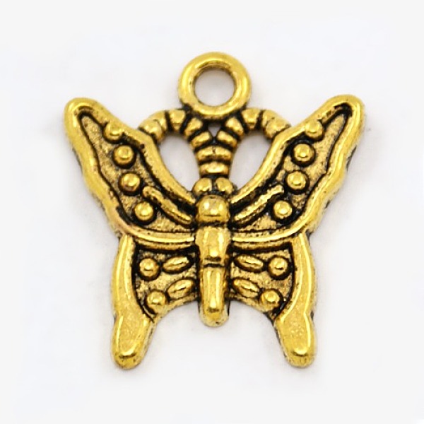 PandaHall Tibetan Style Alloy Charms, Lead Free and Cadmium Free, Butterfly, Antique Golden, 16x14.5mm, hole: about 2mm Alloy Butterfly
PandaHall Tibetan Style Alloy Charms, Lead Free and Cadmium Free, Butterfly, Antique Golden, 16x14.5mm, hole: about 2mm Alloy Butterfly