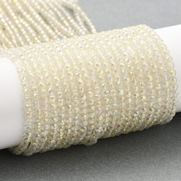PandaHall Electroplate Transparent Glass Beads Strands, Rainbow Plated, Faceted Round, Light Goldenrod Yellow, 3x2.5mm, Hole: 0.7mm, about...
PandaHall Electroplate Transparent Glass Beads Strands, Rainbow Plated, Faceted Round, Light Goldenrod Yellow, 3x2.5mm, Hole: 0.7mm, about...