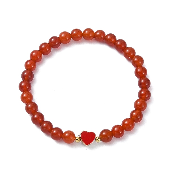 PandaHall Natural Carnelian Round Beaded Stretch Bracelets, Alloy Enamel Heart Bracelet for Women, Inner Diameter: 2-1/8 inch(5.4cm)...
PandaHall Natural Carnelian Round Beaded Stretch Bracelets, Alloy Enamel Heart Bracelet for Women, Inner Diameter: 2-1/8 inch(5.4cm)...