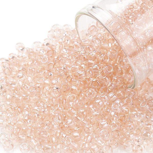 PandaHall TOHO Round Seed Beads, Japanese Seed Beads, (1813) Transparent Rainbow Peach, 8/0, 3mm, Hole: 1mm, about 1110pcs/50g Glass Orange
PandaHall TOHO Round Seed Beads, Japanese Seed Beads, (1813) Transparent Rainbow Peach, 8/0, 3mm, Hole: 1mm, about 1110pcs/50g Glass Orange