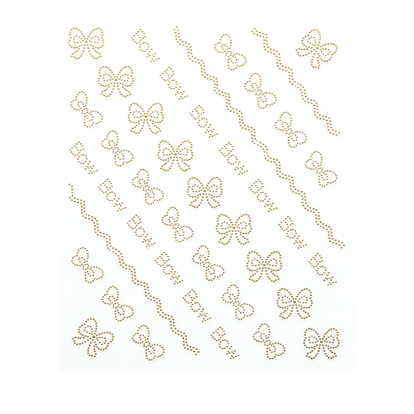 PandaHall Nail Art Stickers, Self Adhesive, for Nail Tips Decorations, Gold, Bowknot Pattern, 101x78.5mm Paper Bowknot Gold
PandaHall Nail Art Stickers, Self Adhesive, for Nail Tips Decorations, Gold, Bowknot Pattern, 101x78.5mm Paper Bowknot Gold