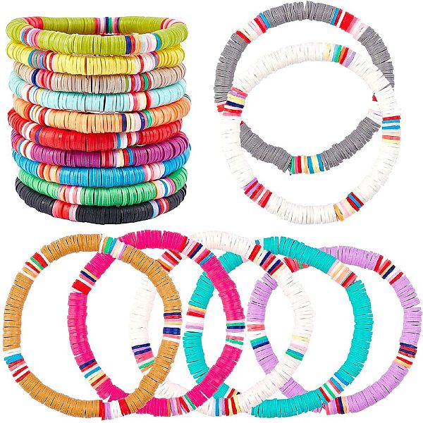 PandaHall AHANDMAKER Colorful Sliced Clay Bracelets, 17 Pcs 17 Colors Handmade Polymer Clay Stretch Bracelets, Handmade Rainbow Polymer..., Multicolor
PandaHall AHANDMAKER Colorful Sliced Clay Bracelets, 17 Pcs 17 Colors Handmade Polymer Clay Stretch Bracelets, Handmade Rainbow Polymer..., Multicolor