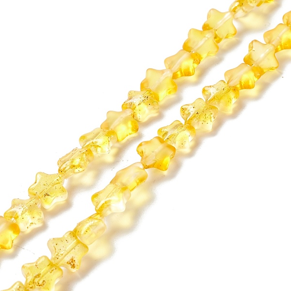 PandaHall Transparent Glass Beads, with Glitter Powder, Star, Gold, 7.5~8x8.3x4mm, Hole: 0.7~1mm, about 50pcs/strand, 14.72~14.92 inch...
PandaHall Transparent Glass Beads, with Glitter Powder, Star, Gold, 7.5~8x8.3x4mm, Hole: 0.7~1mm, about 50pcs/strand, 14.72~14.92 inch...