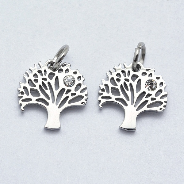 PandaHall 316 Surgical Stainless Steel Pendants, with Cubic Zirconia, Tree, Clear, Stainless Steel Color, 12x12x2mm, Hole: 3mm Stainless...
PandaHall 316 Surgical Stainless Steel Pendants, with Cubic Zirconia, Tree, Clear, Stainless Steel Color, 12x12x2mm, Hole: 3mm Stainless...