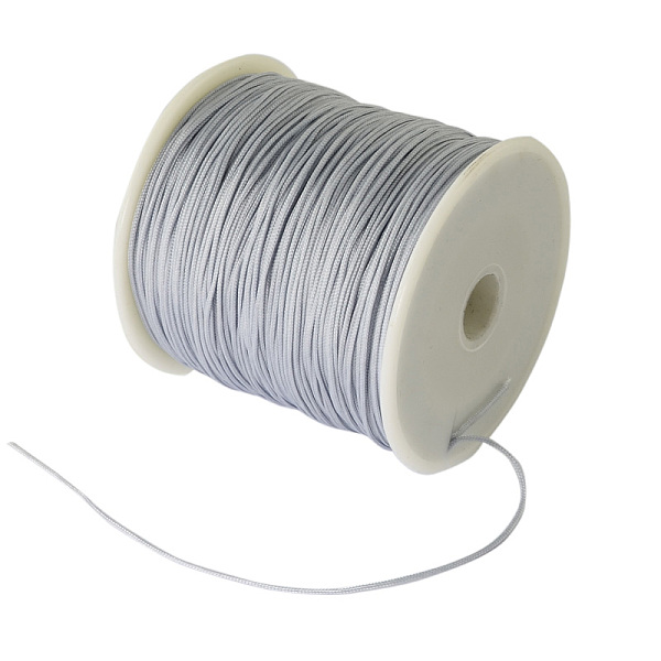 PandaHall Braided Nylon Thread, Chinese Knotting Cord Beading Cord for Beading Jewelry Making, Light Grey, 0.8mm, about 100yards/roll Nylon..., Gray
PandaHall Braided Nylon Thread, Chinese Knotting Cord Beading Cord for Beading Jewelry Making, Light Grey, 0.8mm, about 100yards/roll Nylon..., Gray