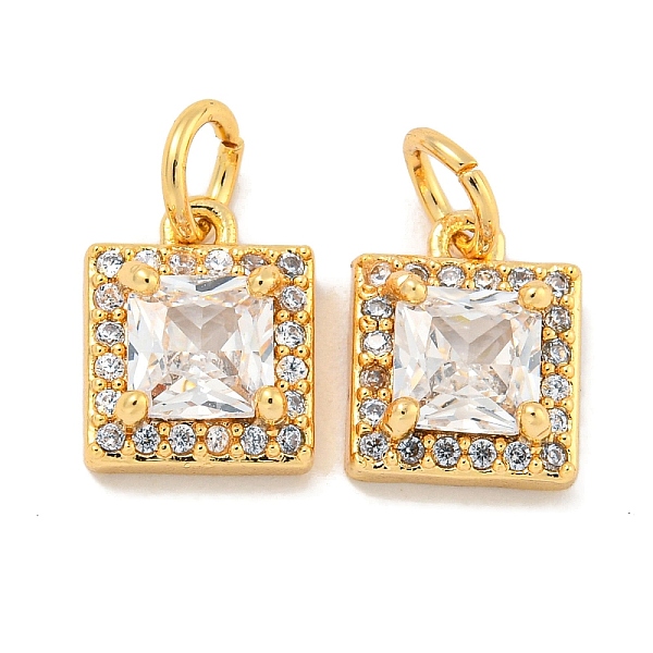PandaHall Brass Micro Pave Clear Cubic Zirconia Pendants, with Jump Ring, Square, Real 18K Gold Plated, 10x8x4mm, Hole: 3mm Brass+Cubic...
PandaHall Brass Micro Pave Clear Cubic Zirconia Pendants, with Jump Ring, Square, Real 18K Gold Plated, 10x8x4mm, Hole: 3mm Brass+Cubic...