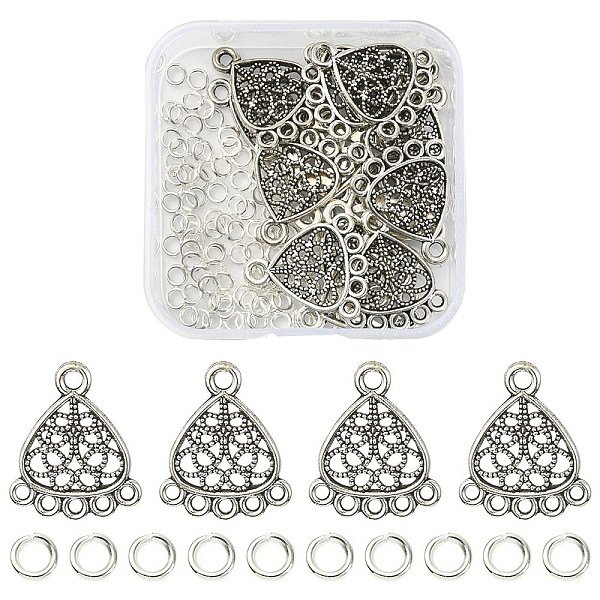 PandaHall 20Pcs Tibetan Style Alloy Chandelier Component Links, Triangle, with 100Pcs Jump Rings, Antique Silver, Link: 22x18.5x1.5mm, Hole...
PandaHall 20Pcs Tibetan Style Alloy Chandelier Component Links, Triangle, with 100Pcs Jump Rings, Antique Silver, Link: 22x18.5x1.5mm, Hole...