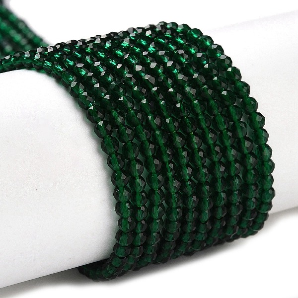 PandaHall Transparent Glass Beads Strands, Faceted Round, Dark Green, 2x2mm, Hole: 0.6mm, about 184pcs/strand, 14.49''(36.8cm) Glass Round
PandaHall Transparent Glass Beads Strands, Faceted Round, Dark Green, 2x2mm, Hole: 0.6mm, about 184pcs/strand, 14.49''(36.8cm) Glass Round