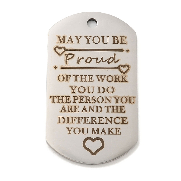 PandaHall 201 Stainless Steel Pendants, Work Message Charms, Oval with Word Charms, Stainless Steel Color, 49x28x2mm, Hole: 3mm 201...
PandaHall 201 Stainless Steel Pendants, Work Message Charms, Oval with Word Charms, Stainless Steel Color, 49x28x2mm, Hole: 3mm 201...