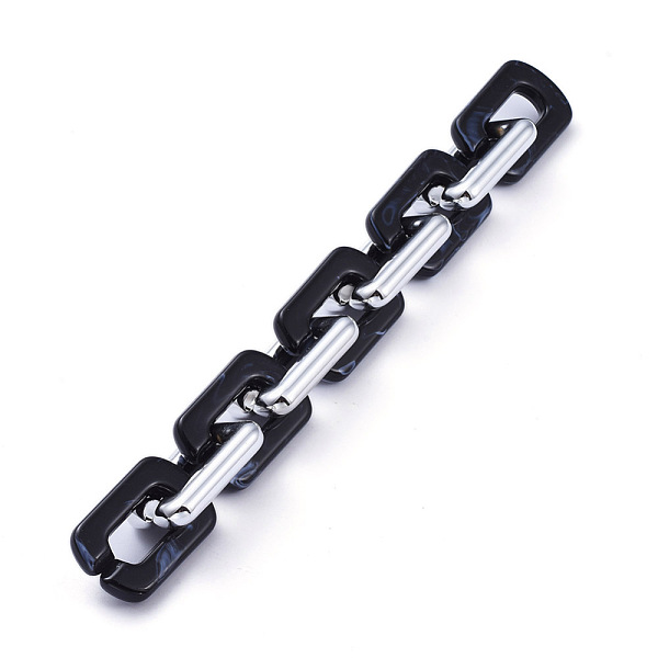 PandaHall Handmade Acrylic Cable Chains, with CCB Plastic Linking Rings, Black, Link: 20x30.5x5mm, 20x30x6mm, about 39.37 inch(1m)/strand...
PandaHall Handmade Acrylic Cable Chains, with CCB Plastic Linking Rings, Black, Link: 20x30.5x5mm, 20x30x6mm, about 39.37 inch(1m)/strand...