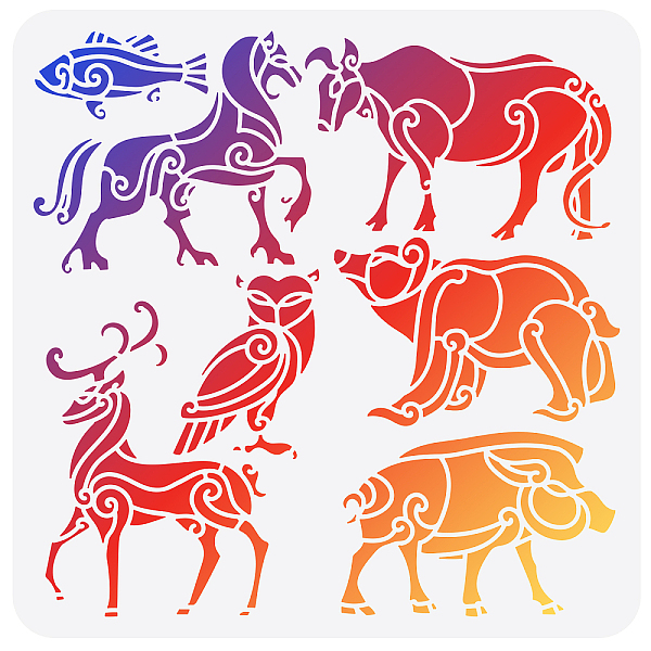 PandaHall FINGERINSPIRE Keitel Animals Painting Stencil 11.8x11.8inch Reusable Deer Horse Cow Pig Owl Goat Fish Drawing Template DIY Farm...
PandaHall FINGERINSPIRE Keitel Animals Painting Stencil 11.8x11.8inch Reusable Deer Horse Cow Pig Owl Goat Fish Drawing Template DIY Farm...